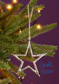 Silver Star Tree Decoration-Small