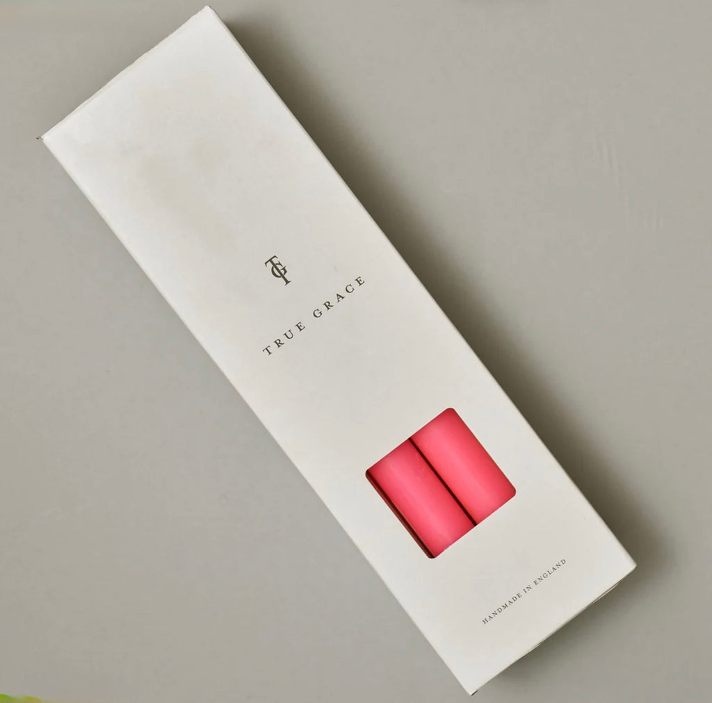 True Grace 12 Luxury Boxed Candles -Fluorescent Pink