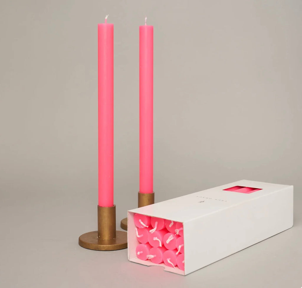 True Grace 12 Luxury Boxed Candles -Fluorescent Pink
