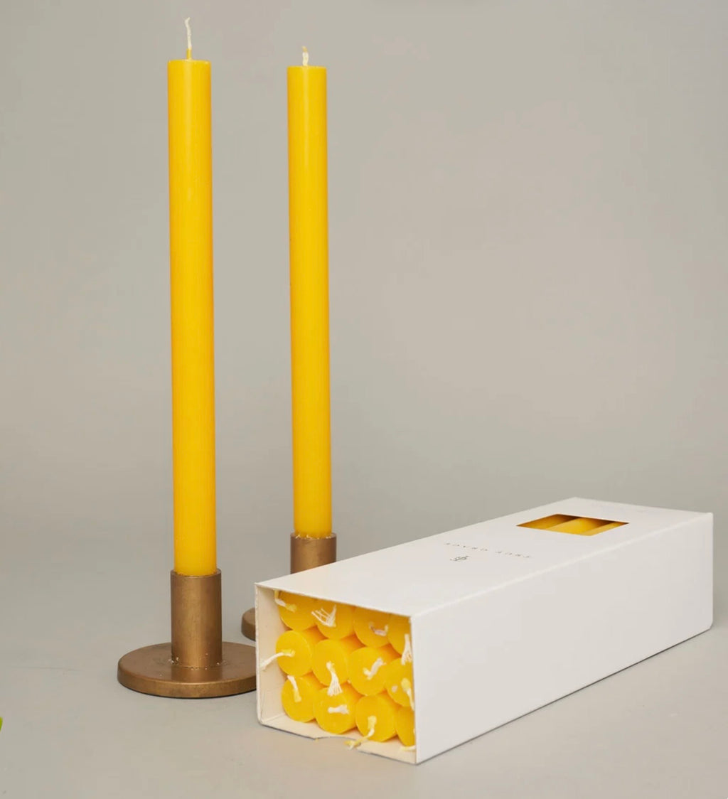 True Grace 12 Luxury Boxed Candles-Yellow