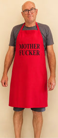 Kitchen Apron Red with Black Logo