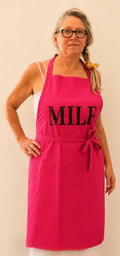 Kitchen Apron, Fuchsia with Dark Chocolate Logo