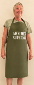Kitchen Apron Olive with White Logo
