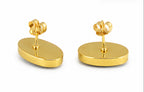 Labradorite earrings set in gold plated silver