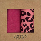 Pink Tokyo and Pink Leopard sock box duo