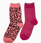 Pink Tokyo and Pink Leopard sock box duo