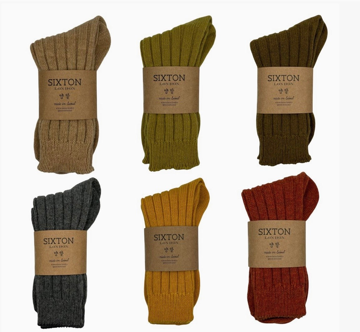 Cashmere/Wool Pair of Cosy Socks -Grey