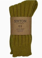 Cashmere/Wool Pair of Cosy Socks-Khaki