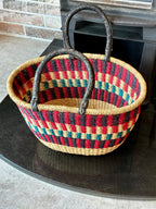 Handwoven Oval Shopping Basket by FraFra Collective
