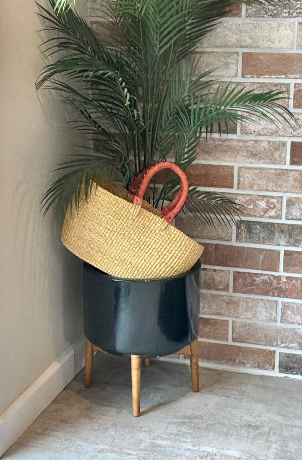 Vea Natural Handwoven Small Basket by FraFra Collective