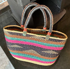 Vea Multicoloured Handwoven Small Basket by FraFra Collective
