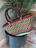 Vea Multicoloured Handwoven Small Basket by FraFra Collective
