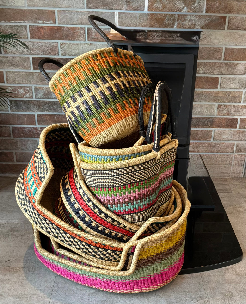 Handwoven Oval Shopping Basket by FraFra Collective