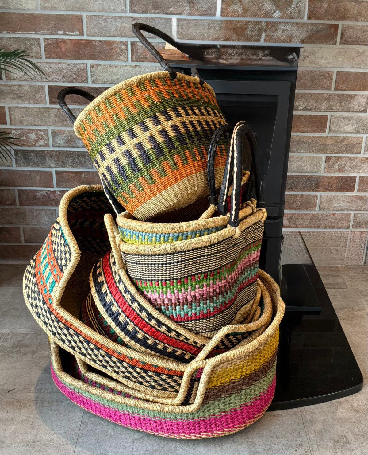 Handwoven Oval Shopping Basket by FraFra Collective