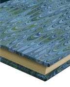 A5 Lined Hardback Journal, Emerald With Olive, Ochre and Light Blue Grey