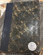 Compton Marbling A5 Lined Hardback Journal, Midnight Blue With Metallic Gold