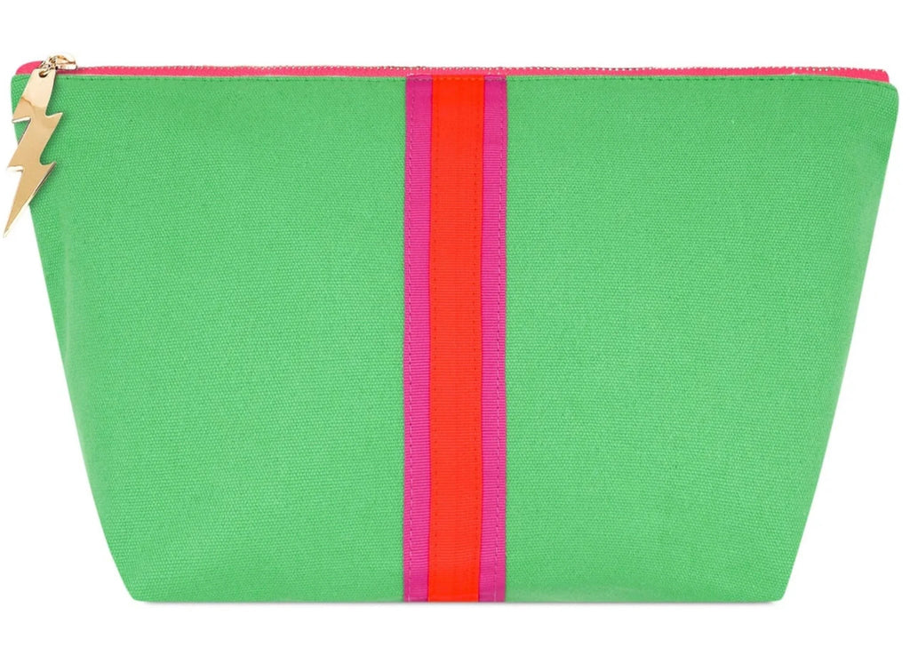 Vibrant Green Large Lucky Stripe Bag