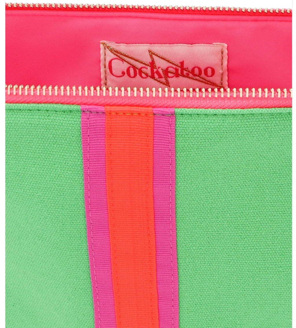Vibrant Green Large Lucky Stripe Bag