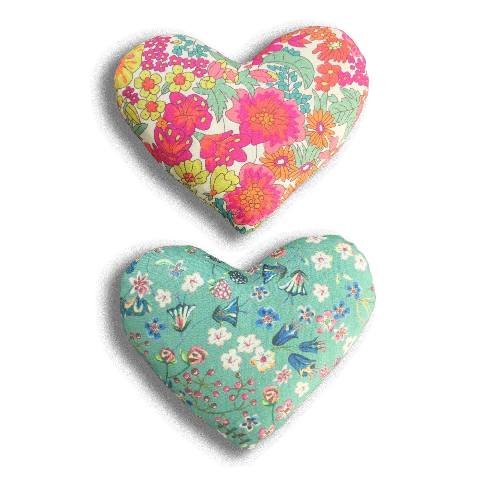 Lavender hearts, Young at Heart print, stacked