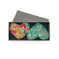 Box of 2 lavender hearts, Young at Heart print
