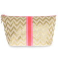 Large Gold Zig Zag Bag