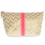 Large Gold Zig Zag Bag
