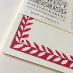 10 Postcards with Patterned Border in Bright Pink