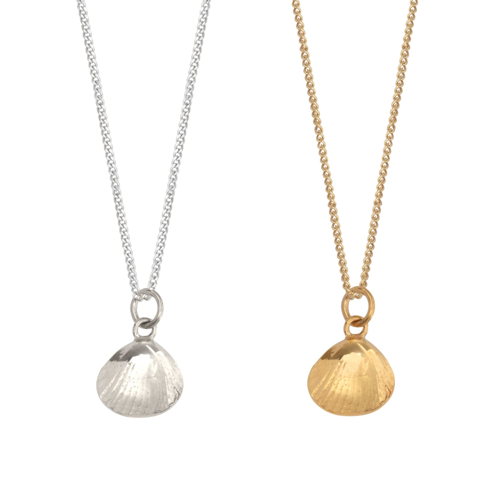 Tiny shell charm necklace