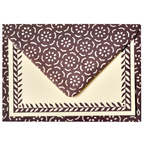 Set of Notecards and Envelopes Small Pear Halves Elderberry