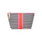 Small Navy and Cream Striped Bag