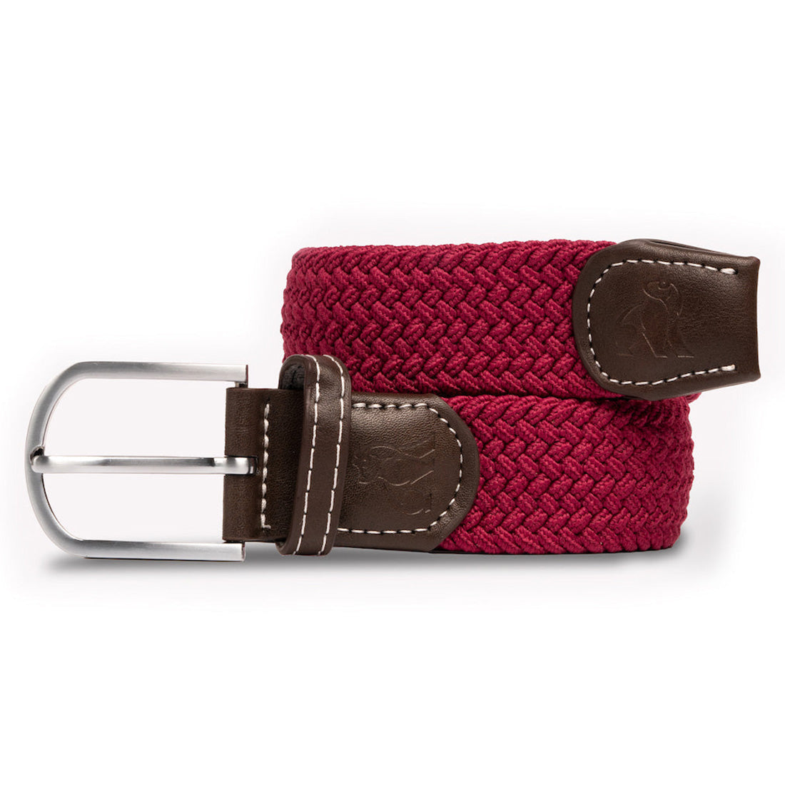 Swole Panda Woven Belt, Burgundy