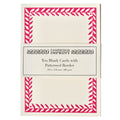 10 Postcards with Patterned Border in Bright Pink