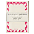 10 Postcards with Patterned Border in Bright Pink