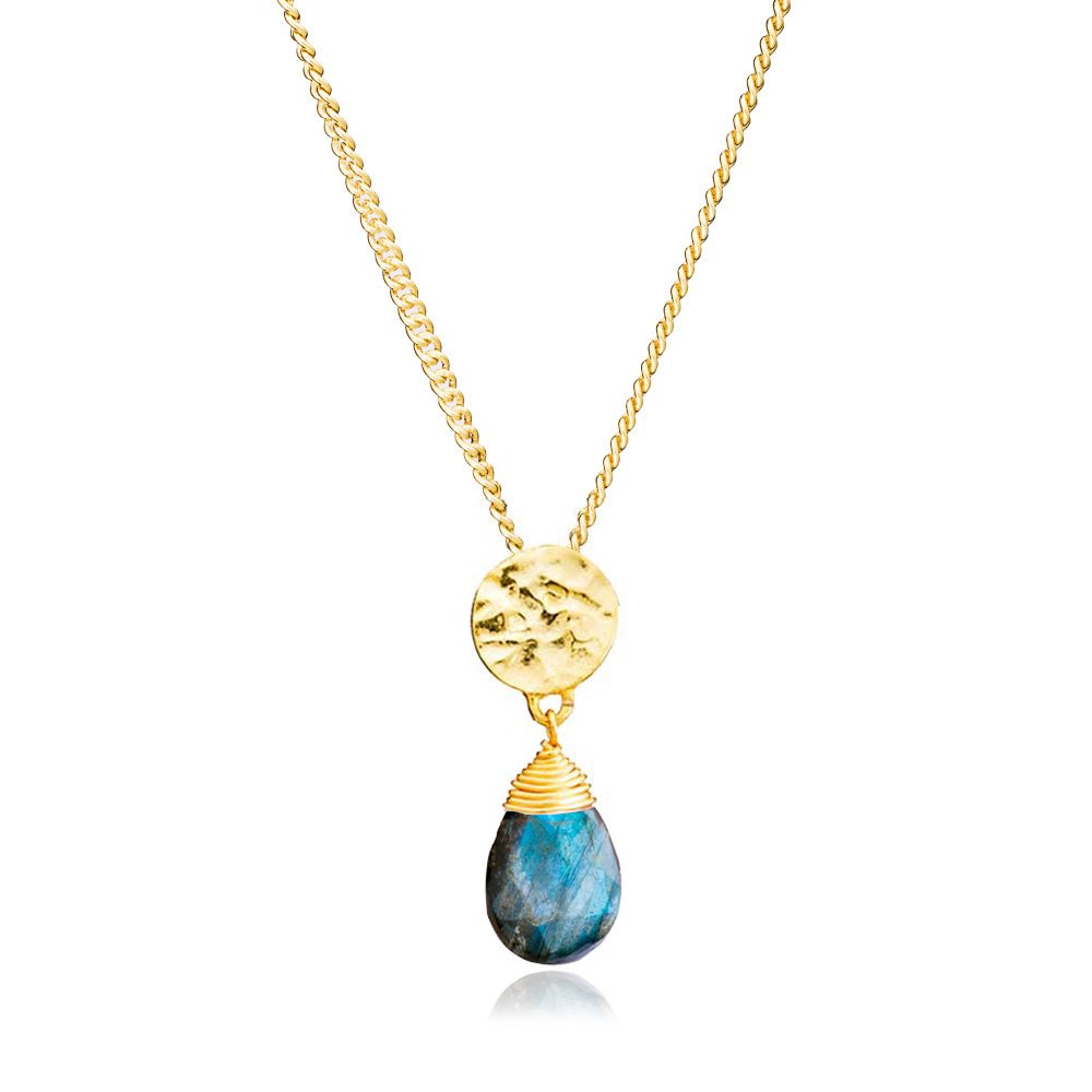 Classic Athena Kate Gemstone Necklace Labradorite