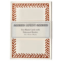 10 Postcards with Patterned Border in Cocoa