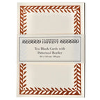 10 Postcards with Patterned Border in Cocoa