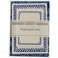 Set of Notecards and Envelopes Seaweed Paisley Cyanotype