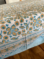 Hand Block Table Cloth and Napkin Set Marigold
